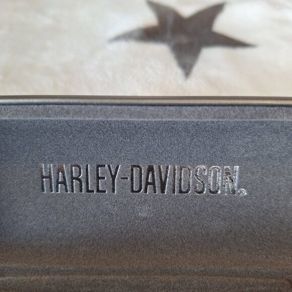 Harley Davidson Gray Satin Black Hard Shell Eye Glass ~ Sunglasses Case - Picture 5 of 8